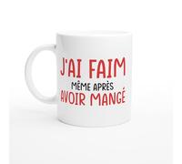 PassionCadeau Mug Fun Homme Humour J'ai faim même après avoir mangé - Mug humour - tasse anniversaire - idée cadeau homme - tasse fun original