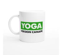 PassionCadeau Mug Fun Homme Humour Yoga Version Canapé - Mug humour - tasse anniversaire - idée cadeau homme - tasse fun original