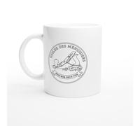 PassionCadeau Mug Guilde des Menuisiers Mesurer Deux Fois | Tasse Fun Menuisier - Idée Cadeau Originale