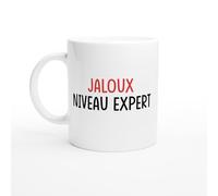 PassionCadeau Mug Humour Homme Jaloux Niveau Expert - Mug humour - tasse anniversaire - idée cadeau homme - tasse fun original