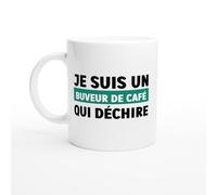 PassionCadeau Mug Humour Homme Je Suis Un Buveur de Café Qui Déchire - Mug humour - tasse anniversaire - idée cadeau homme - tasse fun original