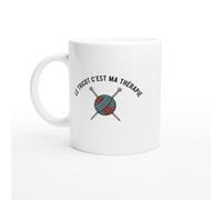 PassionCadeau Mug Humour Le Tricot C'est Ma Thérapie