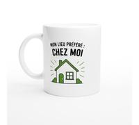 PassionCadeau Mug Humour Mon Lieu Préféré Chez Moi | idée cadeau originale