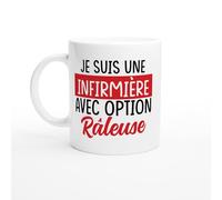 PassionCadeau Mug Infirmiere Humour Je suis une infirmière avec option râleuse