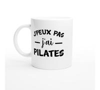 PassionCadeau Mug J’Peux Pas J’ai Pilates - Tasse Cadeau Fan de Pilates - Idée Cadeau Sport Bien-Être - Mug Original Yoga