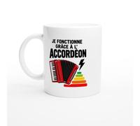 PassionCadeau Mug Je Fonctionne Grâce À L'Accordéon | Tasse Humour Accordéoniste - Idée Cadeau Originale