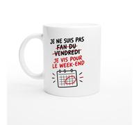 PassionCadeau Mug Je Ne Suis Pas Fan du Vendredi Je Vis pour le W nd | Mug Humour Vacances - Idée Cadeau Originale