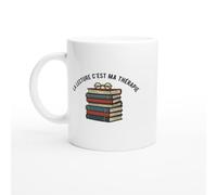 PassionCadeau Mug Lecteur Humour La Lecture C'est Ma Thérapie