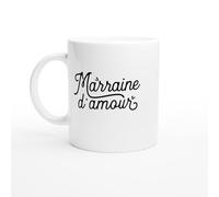 PassionCadeau Mug Marraine d’Amour - Tasse Cadeau Marraine - Idée Cadeau Baptême ou Anniversaire - Mug Original Filleul Filleule