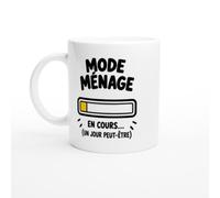 PassionCadeau Mug Ménage Mode Ménage en Cours un Jour Peut-Être | Mug Rigolo Ménage - Idée Cadeau Originale