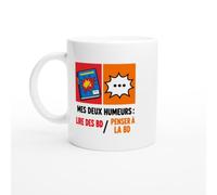 PassionCadeau Mug Mes Deux Humeurs Lire Des BD Penser À La BD | Mug Drôle Lecteur de BD - Idée Cadeau Originale