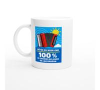 PassionCadeau Mug Météo Du W nd 100% De Chances De Jouer De L'Accordéon | Mug Drôle Accordéoniste - Idée Cadeau Originale