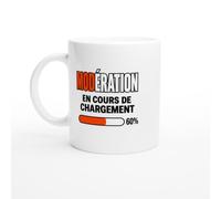 PassionCadeau Mug Modération 60% En Cours de Chargement | Mug Fun Bon Vivant - Idée Cadeau Originale