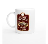 PassionCadeau Mug Ne Pas Déranger Aviation En Cours | Tasse Fun Pilote d'avion - Idée Cadeau Originale