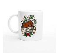 PassionCadeau Mug Né pour Tout Dépenser Portefeuille Penché | Tasse Fun Flambeur - Idée Cadeau Originale