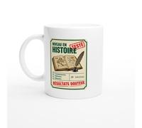 PassionCadeau Mug Niveau En Histoire Testé Résultats Douteux | Tasse Humour Passionné d'histoire - Idée Cadeau Originale