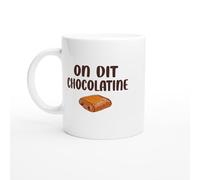 PassionCadeau Mug On Dit Chocolatine - Tasse Humour Petit Déjeuner - Idée Cadeau Sud-Ouest - Mug Original Débat Viennoiserie - Cadeau Région Occitanie