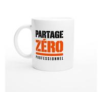 PassionCadeau Mug Partage Zéro Professionnel | Tasse Humour Gourmand - Idée Cadeau Originale