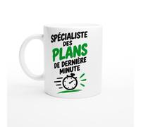 PassionCadeau Mug Procrastination Spécialiste des Plans de Dernière Minute | Tasse Humour Procrastination - Idée Cadeau Originale