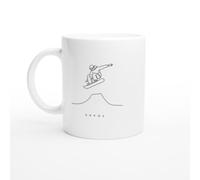 PassionCadeau Mug Snowboard Envol | Mug Rigolo Snowboardeur - Idée Cadeau Originale