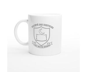 PassionCadeau Mug Société des Siesteurs Vingt Minutes Minimum | Mug Rigolo Marmotte - Idée Cadeau Originale