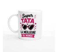 PassionCadeau Mug Tata Super Tata la Meilleure du Monde | Tasse Fun Tata - Idée Cadeau Originale Femme