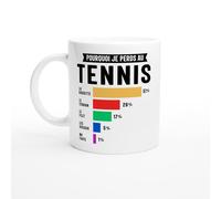 PassionCadeau Mug Tennis Humour pourquoi je perds au tennis