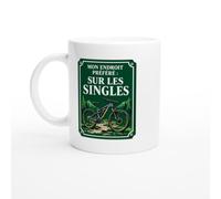 PassionCadeau Mug VTT Mon Endroit Préféré : Sur Les Singles | Mug Fun Vététiste - Idée Cadeau Originale