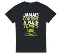 PassionCadeau T Shirt Jamais Content à Plein Temps | T shirt Rigolo Grognon - Idée Cadeau Originale