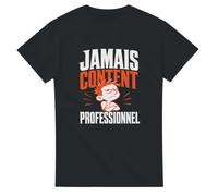 PassionCadeau T Shirt Jamais Content Professionnel Garçon Orange | T shirt Drôle Grognon - Idée Cadeau Originale