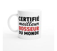 PassionCadeau Tasse Humour Certifié meilleur bosseur du monde - Mug humour - tasse anniversaire - idée cadeau homme - tasse fun original