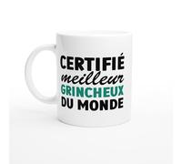 PassionCadeau Tasse Humour Certifié Meilleur Grincheux du Monde - Mug humour - tasse anniversaire - idée cadeau homme - tasse fun original