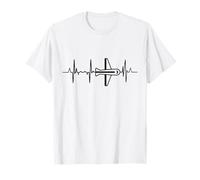 Passionné d'aviation Amateur d'avions à cœur battant T-Shirt