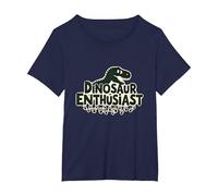 Passionné de Dinosaures - Cadeau pour Fan préhistorique T-Shirt, Femme Grandes Tailles, Bleu Marine, 6X