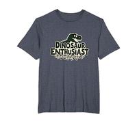 Passionné de Dinosaures - Cadeau pour Fan préhistorique T-Shirt, Homme Grandes Tailles, Bleu Chiné, 4X Tall