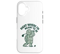 Passionné de Golf Right Where I'm Meant to Be Coque pour iPhone 16