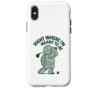 Passionné de Golf Right Where I'm Meant to Be Coque pour iPhone X/XS