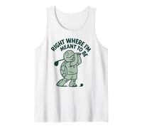 Passionné de Golf Right Where I'm Meant to Be Débardeur