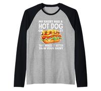 Passionné de hot dogs, My Shirt propose un hot dog qui le rend meilleur Manche Raglan
