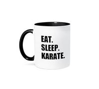 Passionné De Karaté Et D'Arts Martiaux, Je Mange, Je Dors. Mug Jolis Mug À Café Drôle Tasse À Café Pour Maison Cacao Boissons Chaudes 330Ml