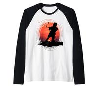 Passionné de Kitesurf équitation Une Silhouette de Vague et Coucher de Soleil Manche Raglan