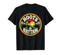Passionné de Musique Roots and Rhythm Reggae Vinyl Island T-Shirt