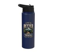 Passionné de sentiers de randonnée Stainless Steel Insulated Water Bottle