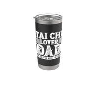 Passionné de Tai Chi Papa L'idole Le mythe Méditation Amateur de Tai Chi Gobelet isotherme en acier inoxydable double paroi