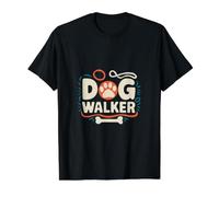 Passionné d'empreintes de Pattes de promeneur de Chien T-Shirt Graphique avec Valeur, Homme, Noir, S