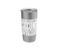 Passionné d'histoire, posez-moi une question sur la défenestration de Prague Gobelet isotherme en acier inoxydable double paroi