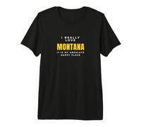 Passionné du Montana, J'aime Vraiment Les Montagnes T-Shirt Haut de Gamme