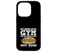 Passionnée de hot dogs My Head Says Gym Hot Dogs Coque pour iPhone 14 Pro