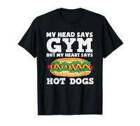Passionnée de hot dogs My Head Says Gym Hot Dogs T-Shirt