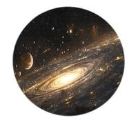 Passionnés d’Astronomie Maison Zone Ronde Tapis Lavable Sol Doux et Fin antidérapant Moquette planètes Profondes et luxueuses Tapis Galaxies pour Chambre Salon Salon 200x200cm